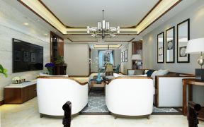 梧桐苑180平米四居中式客厅沙发装修设计效果图欣赏
