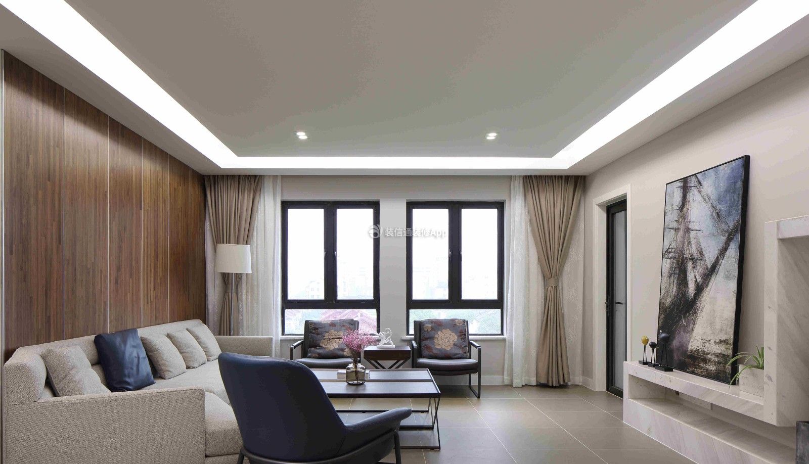 2023欧式138平米三居客厅装修设计效果图欣赏