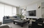 曲江大丰真境130平米现代三居客厅窗帘装修设计效果图欣赏