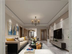 中正锦城现代139平米三居沙发背景墙装修设计效果图欣赏