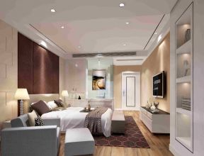 2023奢华三居143平米卧室背景墙装修设计图欣赏