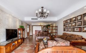 美式客厅沙发 美式客厅地砖效果图 美式客厅家具效果图