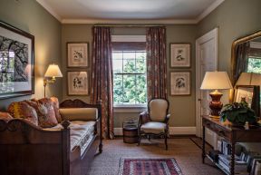 美式复古风格家庭室内沙发床装饰设计图片