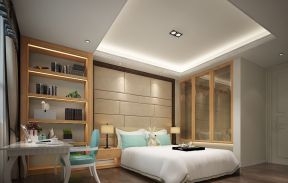 最新二居80平米现代卧室吊灯装修效果设计图片欣赏