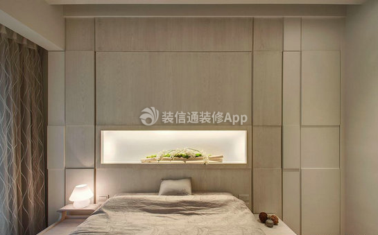 最新现代三居98平米卧室背景墙装修设计效果图欣赏