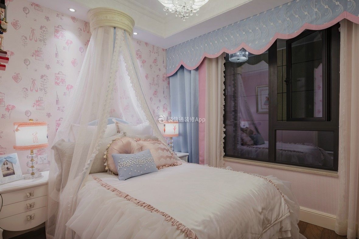 法式风格儿童卧室床幔装修装饰效果图一览