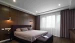 120平现代风格卧室床头背景墙设计效果图