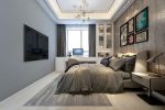 高速时代城简欧风格家庭卧室电视墙设计效果图