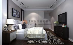 绿地城128平米三居现代卧室装修设计效果图欣赏