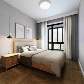 北欧风格小两居卧室床头吊灯装潢效果图片