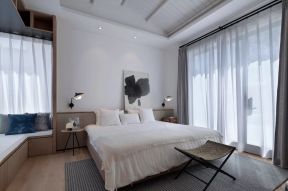 现代日式风格卧室纱帘装饰图片一览