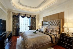 欧式风格主卧室床头软包造型设计图片
