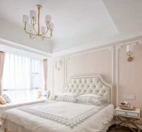美式风格两居室主卧床头壁灯设计图片2023