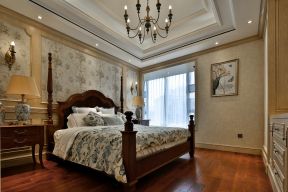 法式古典风格主卧室实木床装修设计图片