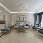 地中海钻石湾100平米欧式二居客厅沙发背景墙装修设计效果图