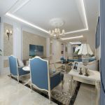 地中海钻石湾100平米欧式二居客厅沙发装修设计效果图