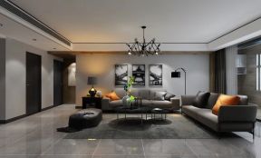 龙城苑160平米三居现代客厅沙发装修设计效果图