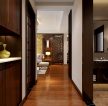 113平大都荟新中式风格走廊木地板装潢设计图