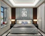 时代茗城新中式风格家庭卧室衣柜设计图片