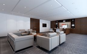 2023中式300平米办公室沙发装修设计效果图欣赏