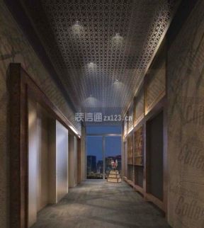 混搭風(fēng)格高級(jí)酒店走廊吊頂裝修效果圖大全