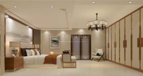 石竹山水园新中式风格卧室整体衣柜设计效果图