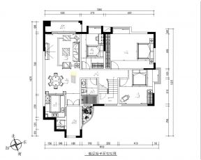 石竹山水园复式楼房子平面设计效果图片