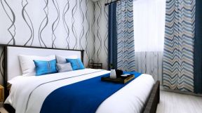 惠安里现代风格家庭卧室窗帘装修设计赏析