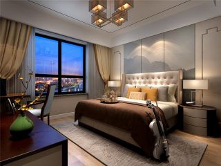 海亮新英里200平米现代复式卧室装修设计效果图