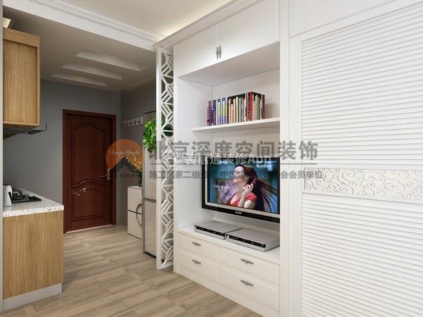 信昌棠棣之华欧式风格一居室客厅电视柜设计