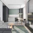 紫金公寓现代风格客厅灰色沙发装修装饰图片