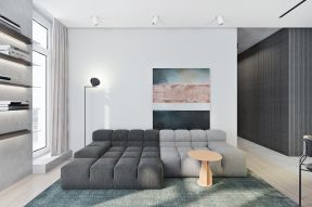 紫金公寓现代风格客厅落地灯装修装饰图片