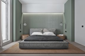 紫金公寓现代风格卧室背景墙颜色装饰图片