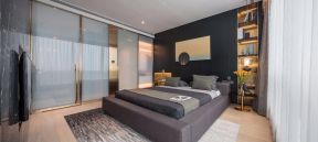 黄金北岸现代风格家庭卧室布艺床图片