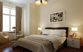 华润橡树湾现代简约128平三居室卧室装修案例