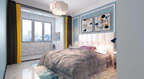 圣井社区90平米现代二居卧室壮戏与设计效果图