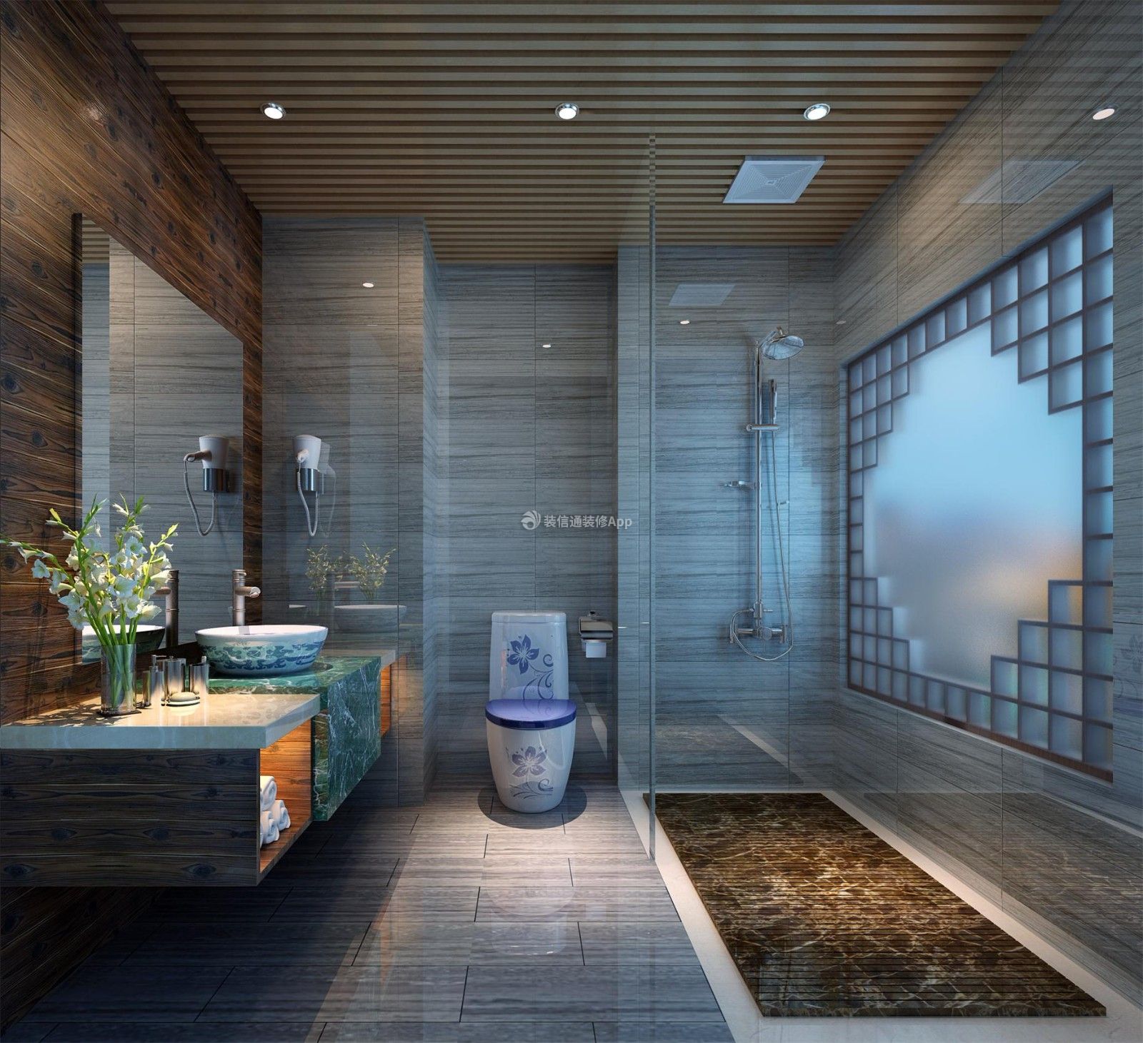 4200平米酒店混搭卫生间装修设计效果图