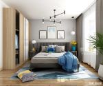 绿地GIC现代简约88平二居室卧室装修案例
