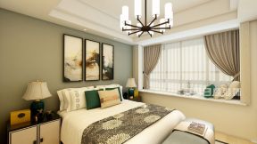 天来豪庭新中式风格89平米卧室装修设计图