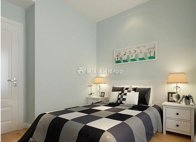 颐和家园欧式风格卧室床头台灯装饰摆放图片