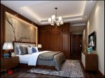 丽雅龙城225平大户型家庭卧室床头装修设计图
