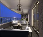 丽雅龙城285平现代风格阳台休闲沙发装修图片