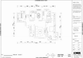 伊顿公馆140平米三居现代装修设计平面图欣赏