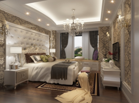 南江一号140平米欧式卧室装修设计效果图欣赏