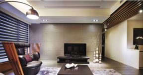 紫荆庄园85平米现代小户型电视背景墙装修设计效果图欣赏