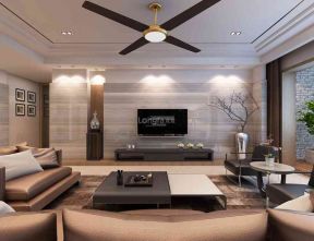 金地芙蓉世家220平米现代四居电视背景墙装修设计效果图