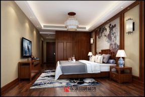 丽雅龙城新中式风格家庭卧室实木衣柜设计图