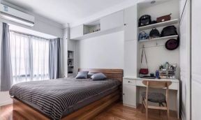 2020現(xiàn)代臥室窗簾圖片 2020臥室收納柜效果圖片