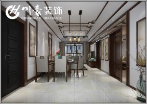 2020新中式餐厅吊灯造型设计 2020复古中式餐厅家装设计效果图 