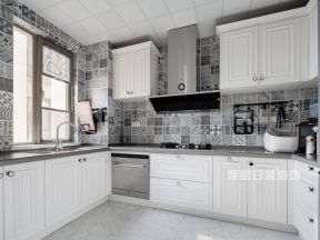 温莎国际160㎡四居室美式风格厨房装修图片